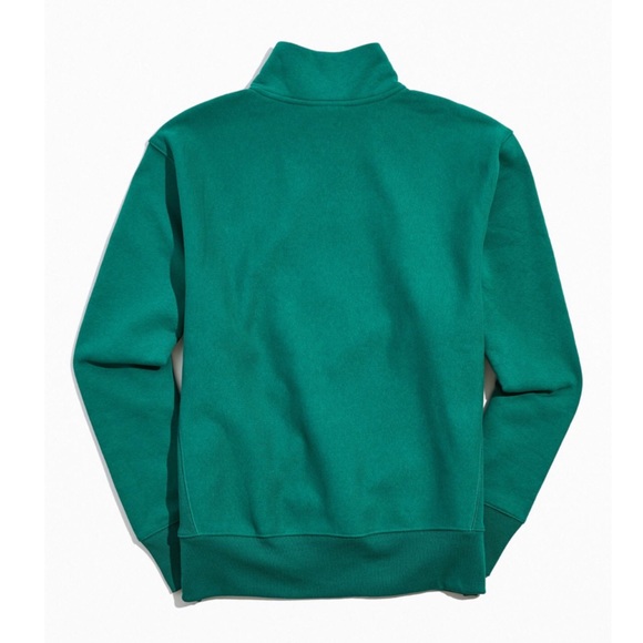 Champion Urban Outfitters Exclusive Reverse Weave Green Quarter-Zip Sweatshirt - Picture 4 of 8